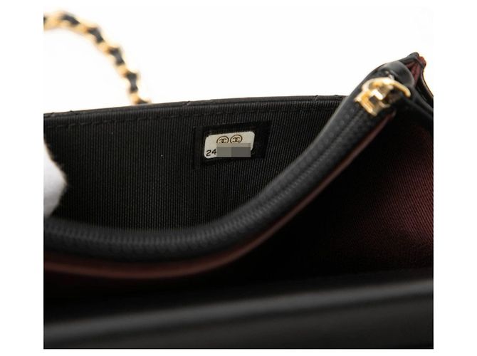 Borsa a tracolla con catena e portafoglio Chanel Matelassé Coco Mark Nero - vista 6