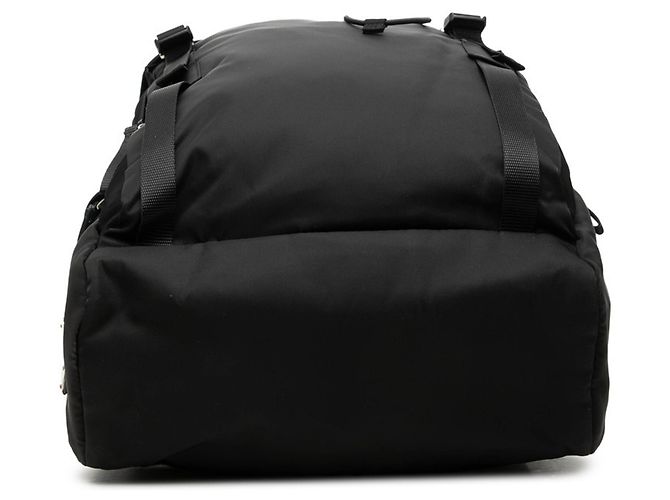 Zaino Prada con placca logo triangolo - Nylon nero - vista 3