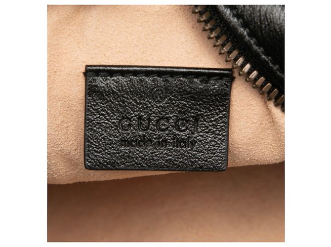 Borsa a tracolla con catena Gucci GG Marmont Nero - vista 5