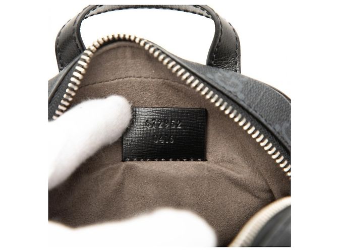 Borsa a tracolla Gucci GG Supreme Interlocking G Marrone Nero - vista 6