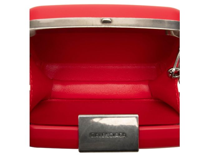 Borsa a tracolla Balenciaga Lunchbox Mini Case Rosso - vista 4