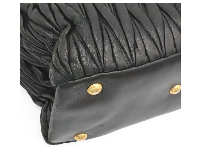 Borsa Miu Miu Matelassé Gather Nero - vista 3