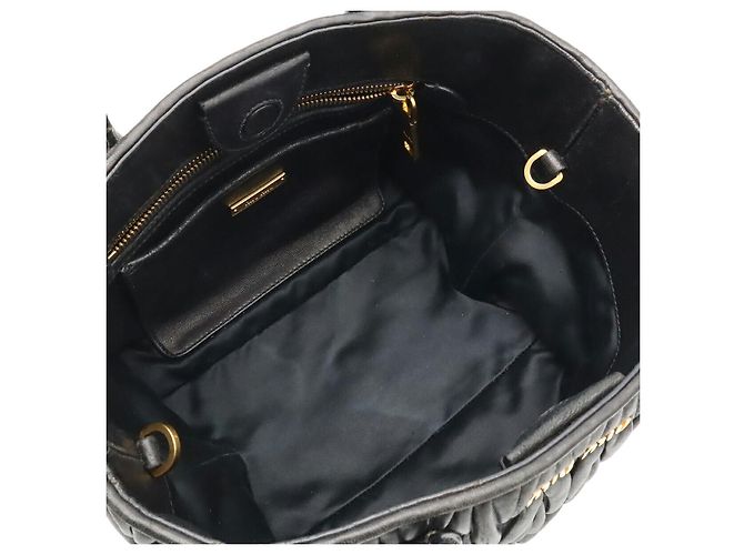 Borsa Miu Miu Matelassé Gather Nero - vista 5