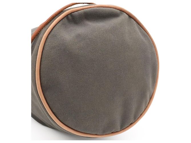 Bolsa de ombro Hermès de tecido cinza - vista 5
