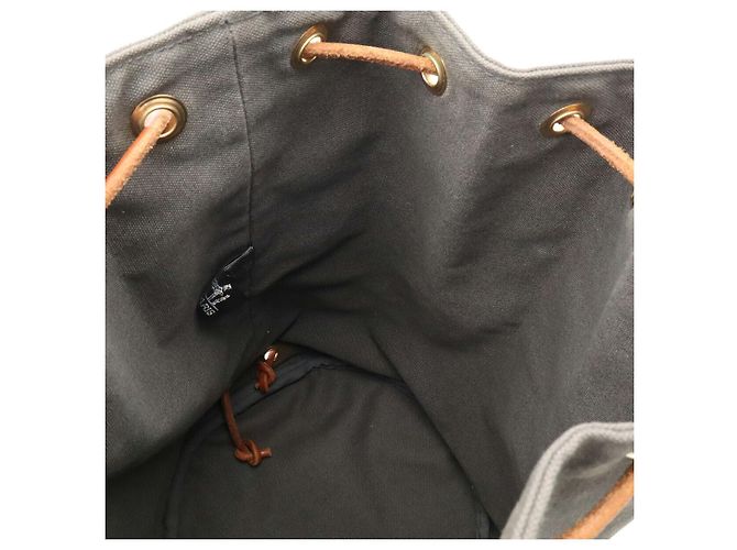 Bolsa de ombro Hermès de tecido cinza - vista 7