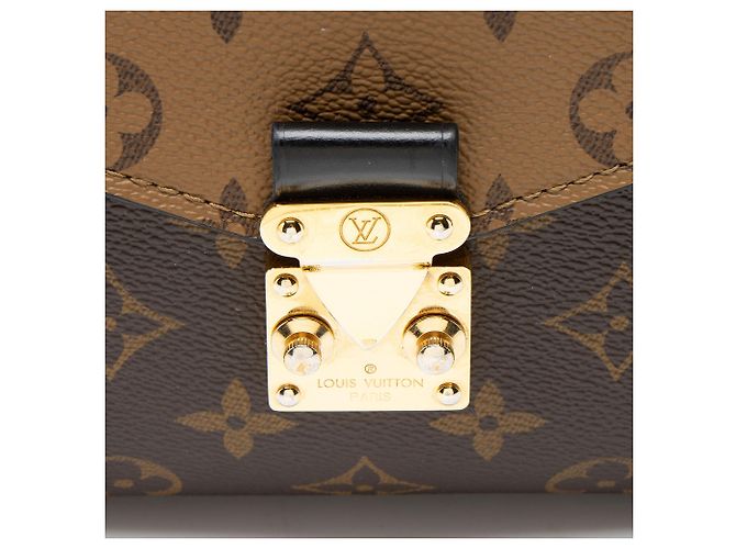 Borsa a tracolla Louis Vuitton Reverse Monogram Pochette Metis Nero - vista 8