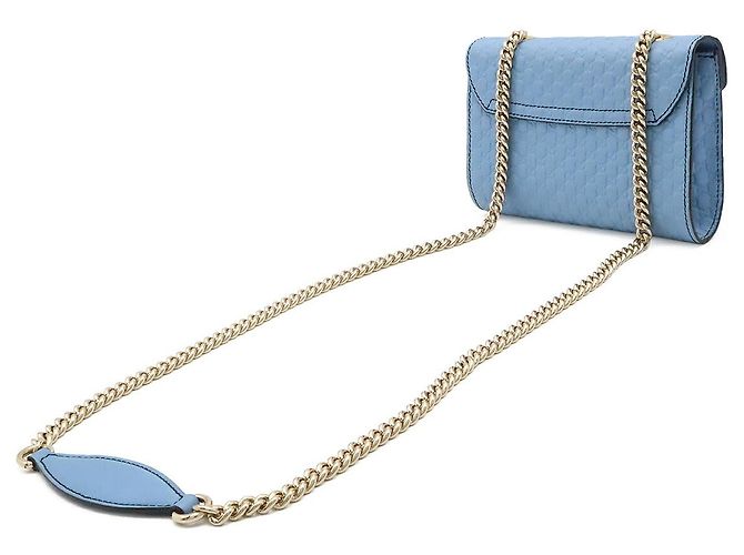 Borsa a tracolla con catena Gucci Emily Blu - vista 2