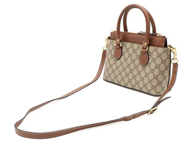 Borsa a tracolla Gucci GG Supreme Marrone Beige - vista 2