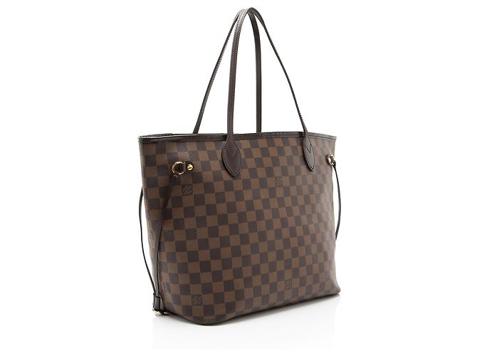 Borsa Tote Louis Vuitton Damier Ebene Neverfull MM Marrone - vista 2