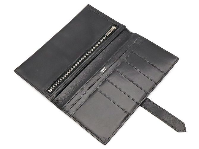 Hermès Cartera Larga Hermes Bearn Classic Negro - vista 5