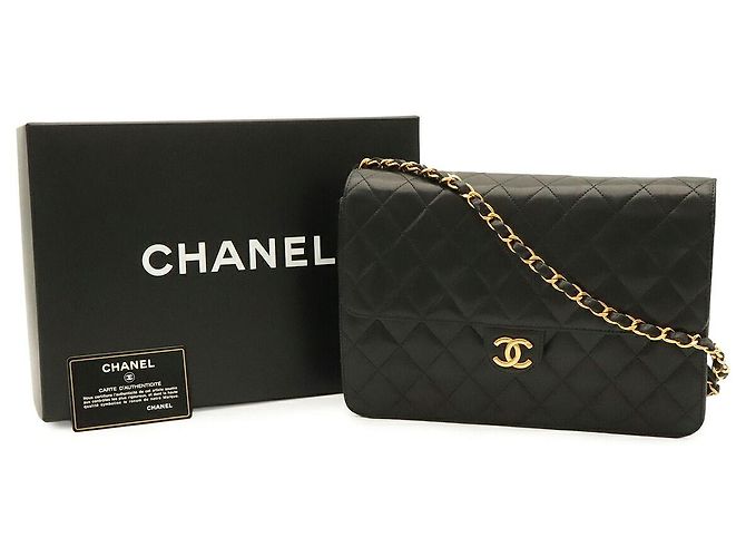 Chanel Matelasse Schultertasche mit Kette Schwarz - Ansicht 9