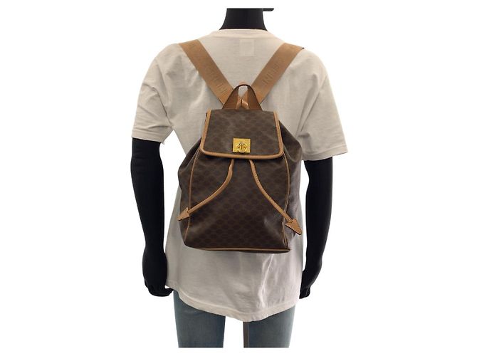 Céline Sac à dos Celine Macadam Marron - vue 6
