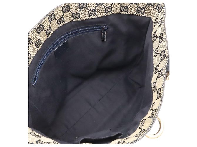 Borsa Tote Gucci GG Canvas Abbey Line Blu - vista 5