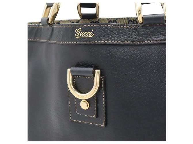Borsa Tote Gucci GG Canvas Abbey Line Blu - vista 9