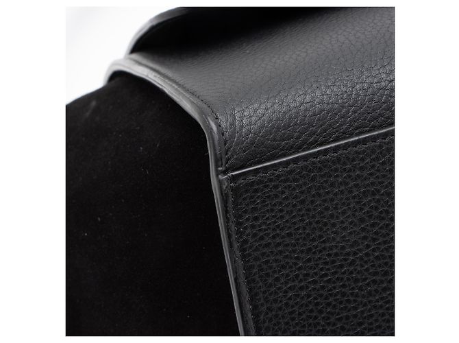 Céline Bolsa Trapeze Medium em couro de bezerro Celine Preto - vista 10