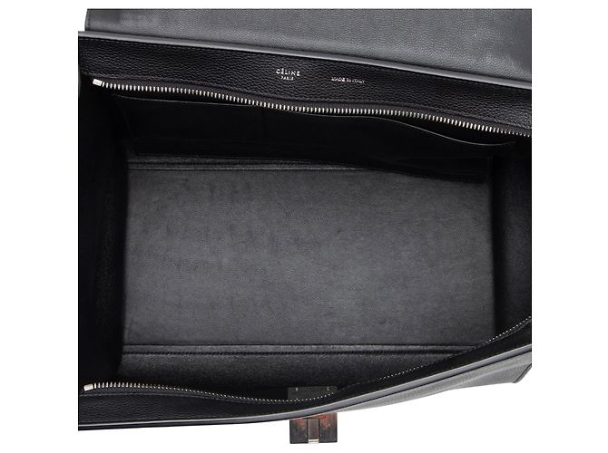 Céline Bolsa Trapeze Medium em couro de bezerro Celine Preto - vista 7