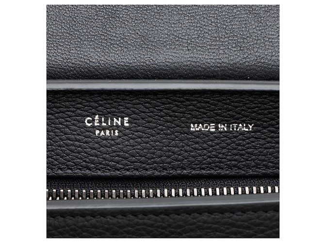 Céline Bolsa Trapeze Medium em couro de bezerro Celine Preto - vista 8