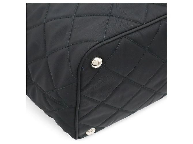Borsa a tracolla Prada Tessuto con logo triangolare Nero - vista 3