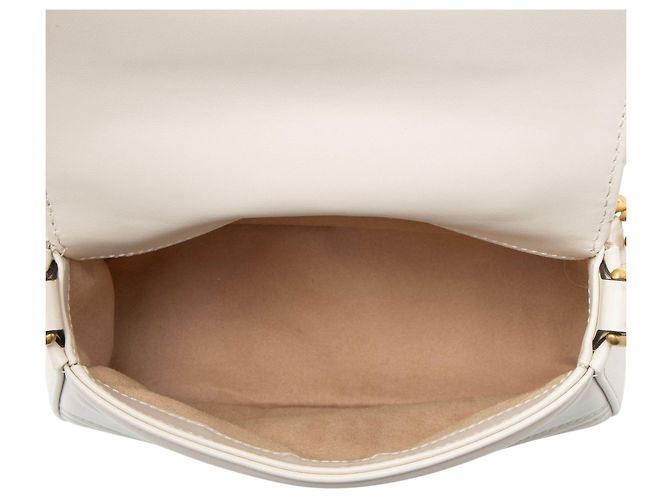 Mini borsa Top Handle GG Marmont in pelle matelassé Gucci Bianco - vista 7