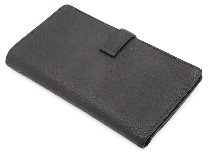 Hermès Hermes Bearn Soufflet langes Portemonnaie Schwarz - Ansicht 2