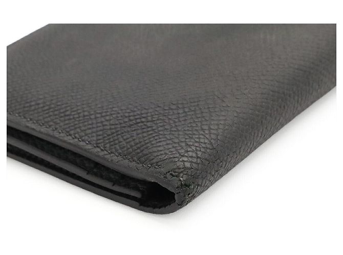 Hermès Hermes Bearn Soufflet langes Portemonnaie Schwarz - Ansicht 3
