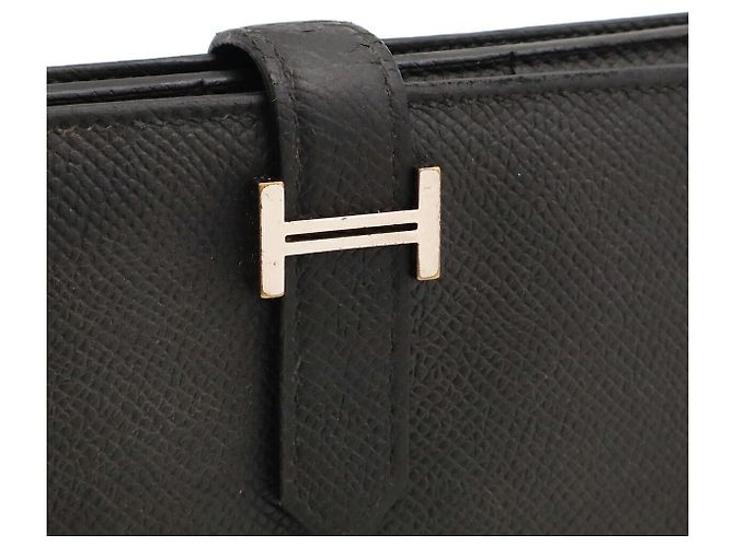 Hermès Hermes Bearn Soufflet langes Portemonnaie Schwarz - Ansicht 4