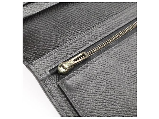 Hermès Hermes Bearn Soufflet langes Portemonnaie Schwarz - Ansicht 7