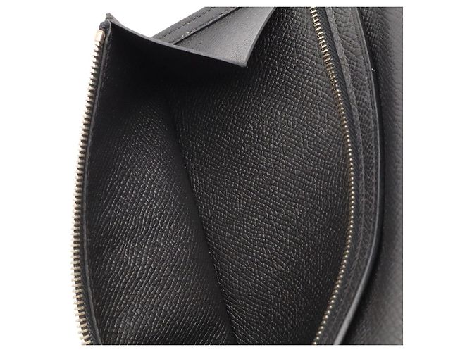 Hermès Hermes Bearn Soufflet langes Portemonnaie Schwarz - Ansicht 8