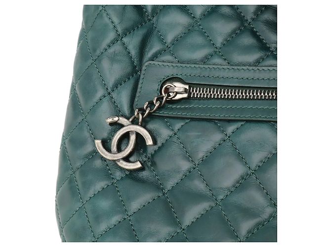 Chanel Matelasse Coco Mark Backpack Green - view 9