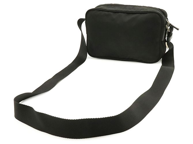 Bolsa Tiracolo Prada Triangle Logo Preto - vista 2