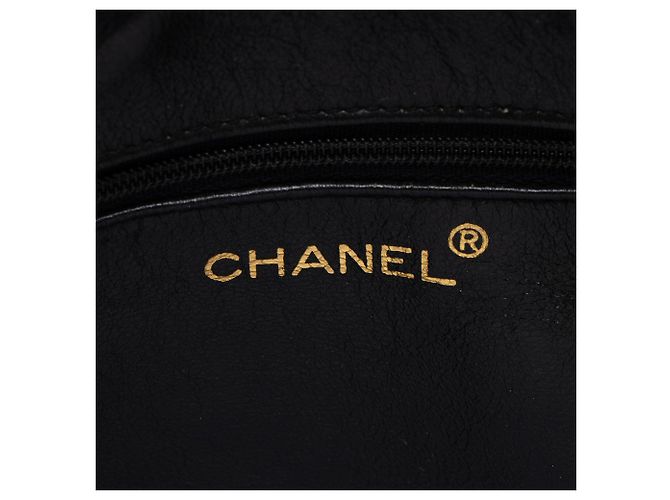 Chanel Vintage Camera Bag aus Lammleder mit Quaste Schwarz - Ansicht 8