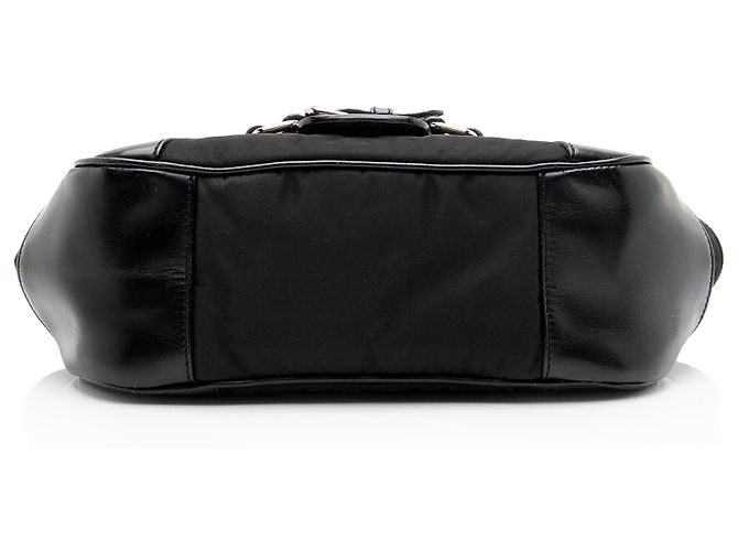 Prada Vintage Tessuto Small Shoulder Bag Nero - vista 4