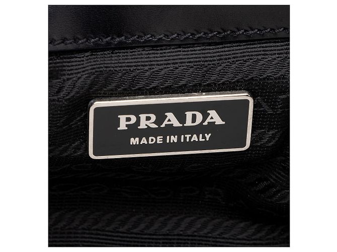 Prada Vintage Tessuto Small Shoulder Bag Nero - vista 7