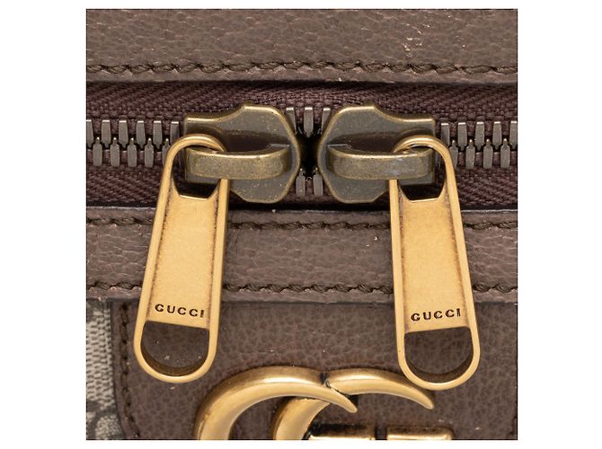 Gucci GG Supreme Savoy Medium Duffle Marrone Beige - vista 10