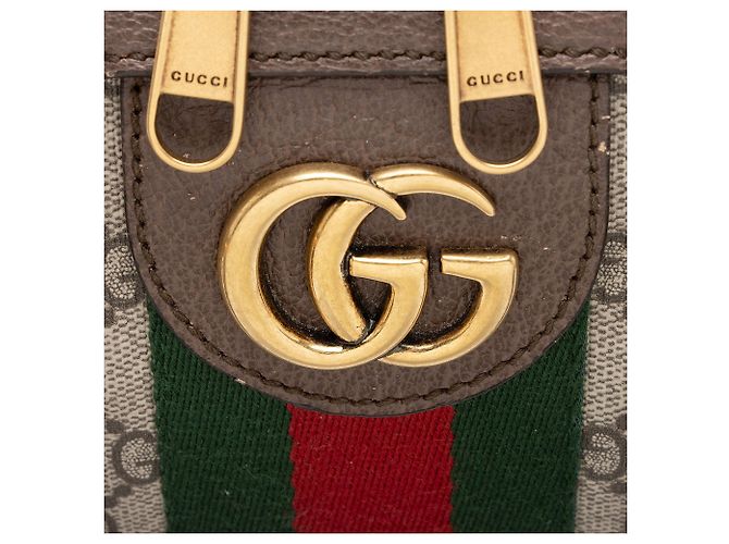 Gucci GG Supreme Savoy Medium Duffle Marrone Beige - vista 9
