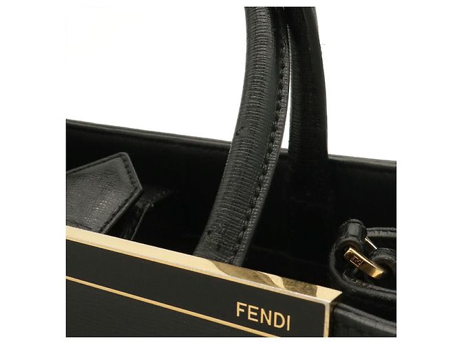 Fendi Petite 2Jours Tote Bag Schwarz - Ansicht 6