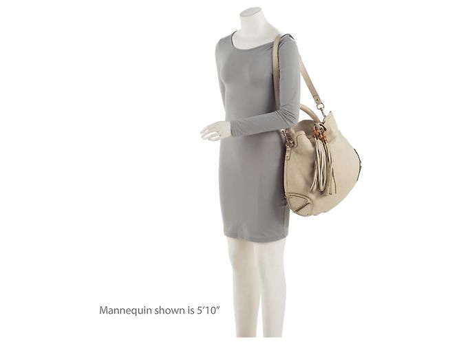 Bamboo Borsa Satchel Indy Large in pelle Guccissima e bambù Gucci Marrone Beige - vista 5