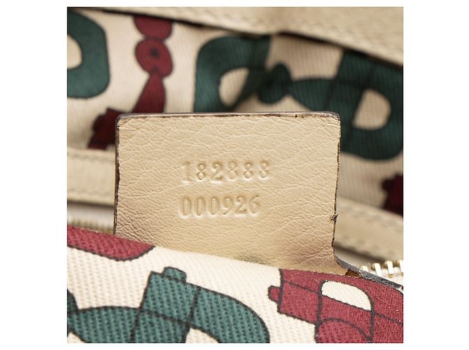 Bamboo Borsa Satchel Indy Large in pelle Guccissima e bambù Gucci Marrone Beige - vista 6