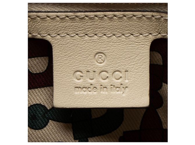 Bamboo Borsa Satchel Indy Large in pelle Guccissima e bambù Gucci Marrone Beige - vista 8