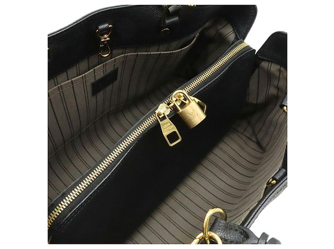 Borsa Louis Vuitton Montaigne GM Nero - vista 5