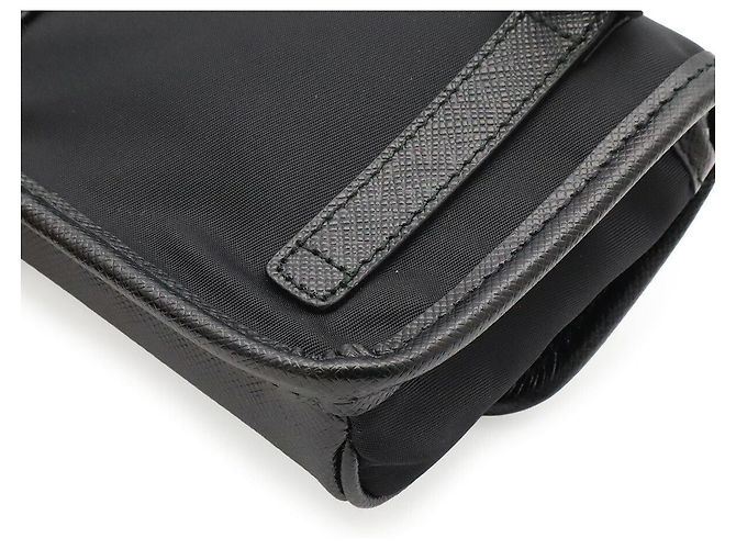 Prada Triangle Logo Schultertasche Schwarz - Ansicht 3