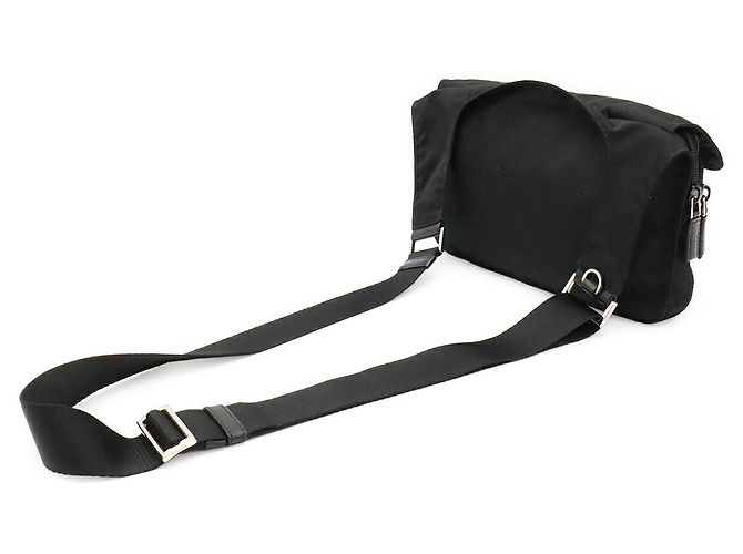 Borsa a tracolla Prada con logo triangolare Nero - vista 2