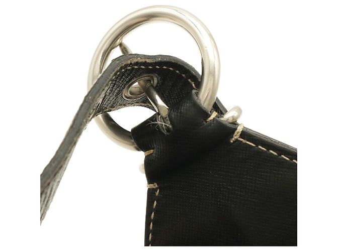 Bolsa de Ombro Prada Triangle Logo Preto - vista 6