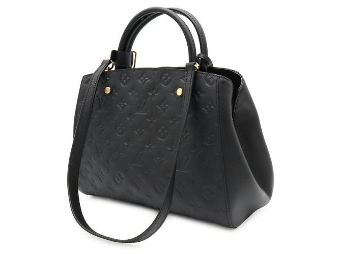 Borsa Louis Vuitton Montaigne MM Nero - vista 2