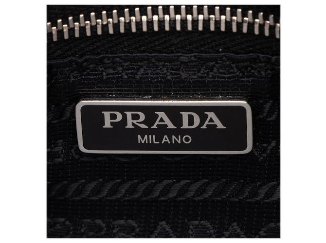 Borsa Hobo Prada in Tessuto Impuntato trapuntato Nero - vista 7
