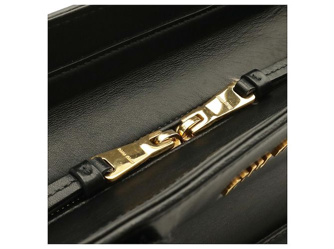 Borsa Tote Miu Miu Madras Nero - vista 6