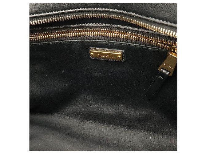 Borsa Tote Miu Miu Madras Nero - vista 8