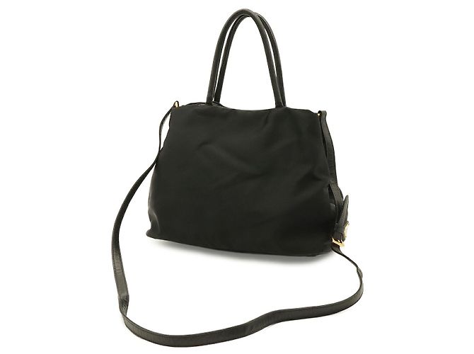 Prada Jacquard-Handtasche mit Schleifen-Logo Schwarz - Ansicht 2