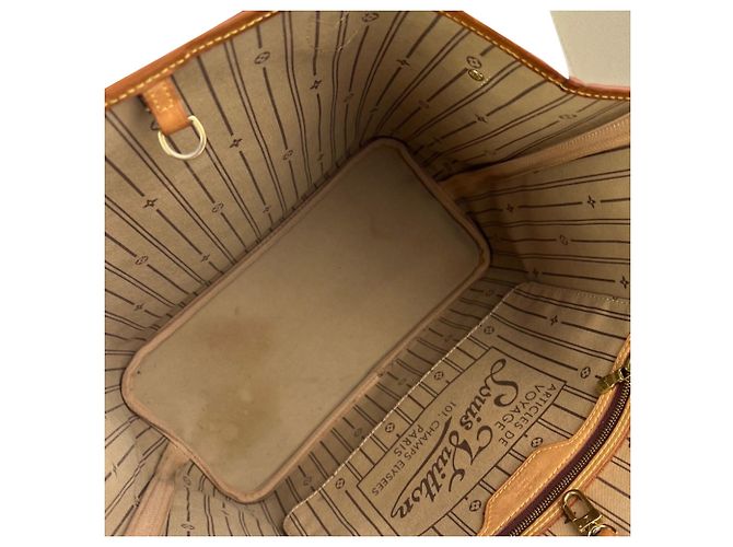 Borsa Tote Louis Vuitton Neverfull MM Monogram Canvas Marrone - vista 5