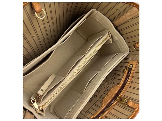 Borsa Tote Louis Vuitton Neverfull MM Monogram Canvas Marrone - vista 6